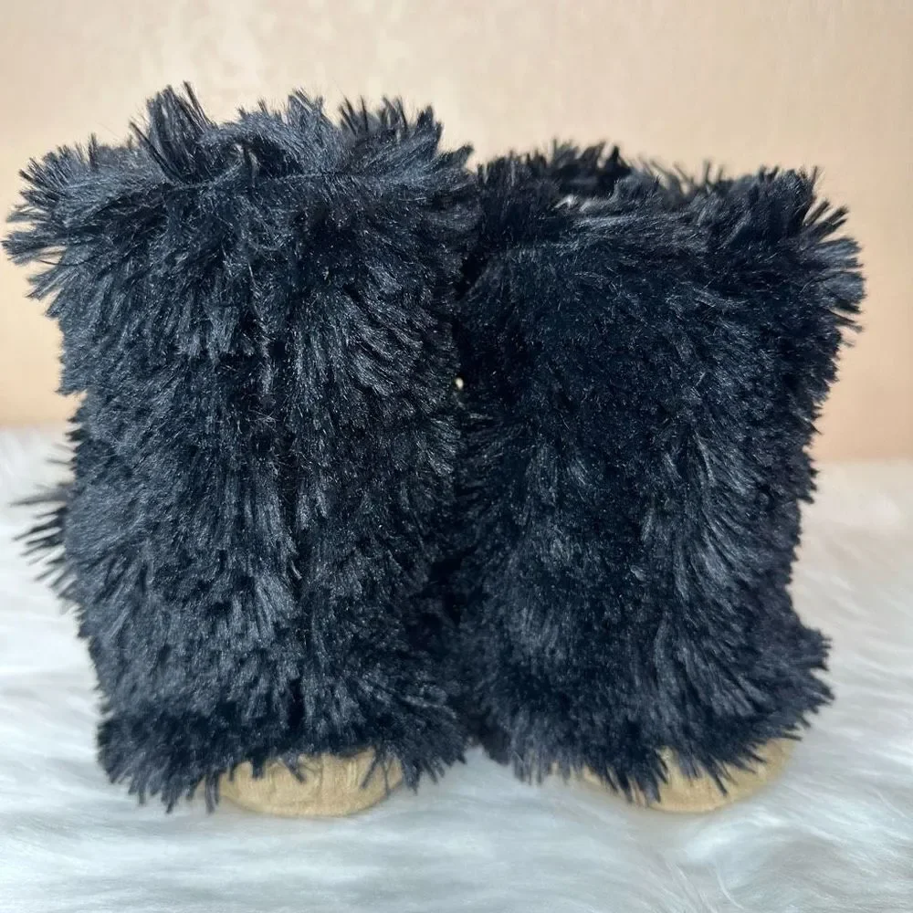 Hatley Brown Bear Slouch Slippers Size Large (11-12)
